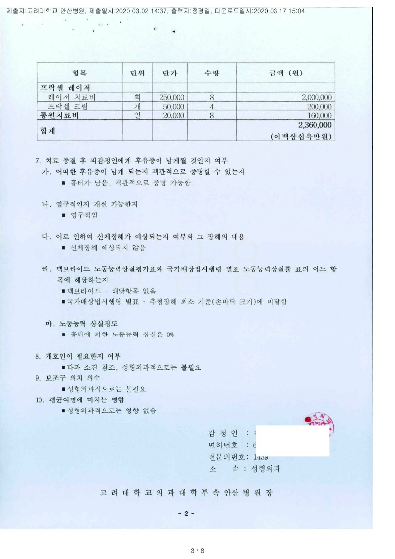 20200317 박혜원 3.2 고려대안산병원 감정서 도달(성형외과)_2.jpg
