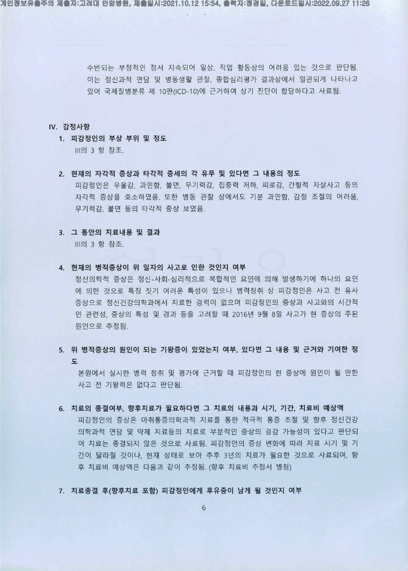 20211012 김대윤 고려대안암병원 감정서 도달(정신건강)_6.jpg