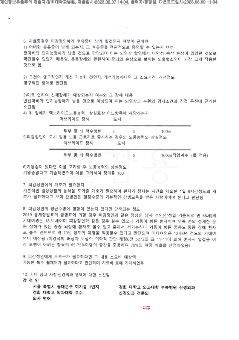 20230609 박종범 6.7 경희대병원 신체감정서 도달(신경외과)_3.jpg